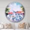 Designart 'Paris Eiffel Tower French Country Wall Clock